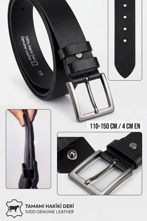 Titan Belt- %100 Hakiki Deri Tek Parça 4 cm Erkek Kemer 