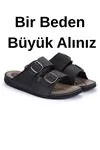 Yumuşak Deri Ortopedik Ve Hafif Taban Çift Toka Ayarlanabilir Erkek Terliği Çeyiz Terlik