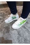 5015 Rahat Şık Beyaz Yeşil Sneaker Yürüyüş Ayakkabısı 36 37 38 39 40 Numara 