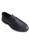 ONYX Erkek Siyah Hakiki Deri Makosen | Kalın Taban Loafer Günlük Klasik Ayakkabı | Yeni Sezon