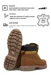 Hakiki  Deri Hafif Soğuk Geçirmez Kaymaz Kauçuk alt ve Rahat İç Taban Kışlık Unisex 36 37 38 39 40 4