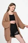 Yarasa Kol Mevsimlik Hırka Camel