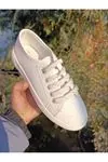 Pul Detay Deri İşleme Ortopedik Rahat Kadın Sneakers Spor Ayakkabı