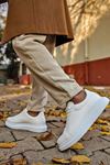 White Model Desenli Sneakers