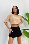 Üst Kalite 30/1 Süprem Kumaş Oversize Crop