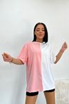 Üst Kalite 30/1 Süprem Kumaş Oversize Cift Renk Tshirt