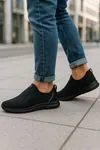 FlexStep Erkek Bağcıksız Nefes Alan Ultra Hafif Günlük Spor Ayakkabı – Siyah