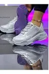 TerraFlex Gümüş Kalın Taban Günlük Sneaker