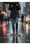Çocuk Premium Su Geçirmez Yün Astarlı Yağmur ve Kar Raining Çizmesi Kaymaz Taban