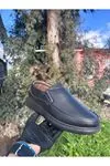 Erkek Yerel Cilt Günlük Casual Siyah Ayakkabı – Modern ve Rahat Tasarım