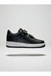Çocuk Cilt Cırt Cırtlı Siyah Beyaz Sneaker – Premium Kalite, Hafif & Dayanıklı, Rahat Taban