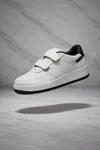 Çocuk Cilt Cırt Cırtlı Beyaz Siyah Sneaker – Premium Kalite, Hafif & Dayanıklı, Rahat Taban