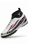 V-TECH Graphite Sock Pro Beyaz Pembe Hafif Yüksek Hız Maksimum Zemin Tutuş Teknolojili Çoraplı Halısaha Ayakkabısı