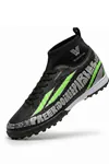 V-TECH Graphite Sock Pro Siyah Yeşil Hafif Yüksek Hız Maksimum Zemin Tutuş Teknolojili Çoraplı Halısaha Ayakkabısı