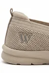 CloudWalk Comfort Bej Rahat Günlük Yumuşak Tabanlı 4 Mevsim Trend Kadın Slip-On Sneaker Ayakkabı