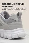 Büyük Beden Ortopedik Rahat Taban Bağcıklı Triko File Yazlık Spor Yürüyüş 45 46 47 Numara Ayakkabı Sneaker