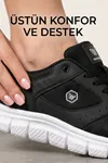 Büyük Beden Ortopedik Rahat Taban Bağcıklı Triko File Yazlık Spor Yürüyüş 45 46 47 Numara Ayakkabı Sneaker