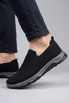 Ultra Hafif Nefes Alabilir Siyah Gri Slip-On Sneaker Günlük Rahat Erkek Spor Ayakkabı