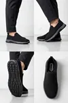 Ultra Hafif Nefes Alabilir Siyah Gri Slip-On Sneaker Günlük Rahat Erkek Spor Ayakkabı