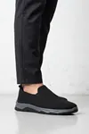 Ultra Hafif Nefes Alabilir Siyah Gri Slip-On Sneaker Günlük Rahat Erkek Spor Ayakkabı