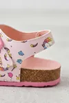 Ponchiq Kız Çocuk Pembe Baskılı Yazlık Sandalet 26-35