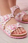 Ponchiq Kız Çocuk Pembe Baskılı Yazlık Sandalet 26-35