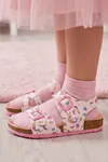 Ponchiq Kız Çocuk Pembe Baskılı Yazlık Sandalet 26-35