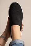 CloudWalk Comfort Siyah Beyaz Rahat Günlük Yumuşak Tabanlı 4 Mevsim Trend Kadın Slip-On Sneaker Ayakkabı