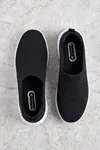 CloudWalk Comfort Siyah Beyaz Rahat Günlük Yumuşak Tabanlı 4 Mevsim Trend Kadın Slip-On Sneaker Ayakkabı