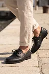 Royal Marine Siyah Premium Deri Erkek Loafer - El İşçiliği Özel Tasarım Klasik Gemi Ayakkabısı (Boat Shoe) Serisi