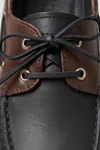 Royal Marine Siyah Kahve Premium Deri Erkek Loafer - El İşçiliği Özel Tasarım Klasik Gemi Ayakkabısı (Boat Shoe) Serisi