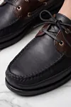 Royal Marine Siyah Kahve Premium Deri Erkek Loafer - El İşçiliği Özel Tasarım Klasik Gemi Ayakkabısı (Boat Shoe) Serisi