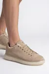 Sınırlı Sayıda Hakiki Deri Yüksek Jel Taban İthal Bağcıklı Sneaker Spor Ayakkabı 6073
