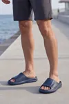 Athletic Comfort-Soft Serisi - Lacivert Anatomik Tabanlı, Ultra Hafif ve Esnek Erkek Plaj, Havuz, Ev, Banyo ve Günlük Kullanım Terliği: Yüksek Yastıklamalı Kaymaz Taban Tasarımı Terlik
