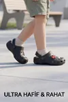 Hero-Clog Macera Serisi - Siyah Maske Figürlü Erkek Çocuk - Bebek Terlik ve Sandalet: Ultra Hafif, Anatomik İç Tabanlı ve Kaymaz Emniyetli Yazlık Çocuk Kapalı Terlik