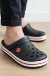 Iconic Shadow Unisex Clog Serisi - Siyah Renk Grafik Baskılı, Anatomik İç Tabanlı ve Hareketli Topuk Bantlı Ultra Hafif Plaj, Havuz ve Ev Terliği