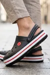 Iconic Shadow Unisex Clog Serisi - Siyah Renk Grafik Baskılı, Anatomik İç Tabanlı ve Hareketli Topuk Bantlı Ultra Hafif Plaj, Havuz ve Ev Terliği