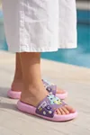 3D Desenli Şarkı Söyleyen Baykuş Figürlü Ortopedik Tabanlı Kaymaz Kız Çocuk Plaj ve Ev Terliği - Ultra Hafif Soft Comfort Seri