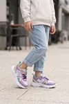 Lila Dream Işıltılı Mor Cırt Cırtlı Hafif ve Esnek Tabanlı Nefes Alabilir Kız Çocuk Spor Ayakkabı Sneaker – Okul ve Günlük Kullanım İçin Ortopedik Destekli Yürüyüş Ayakkabısı