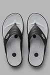 TwinSole-Flex Çift Katmanlı Anatomik Tabanlı Kaymaz ve Esnek Erkek Parmak Arası Terlik Plaj ve Günlük Siyah-Gri Terlik E212