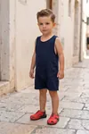 BreezeWalk Hafif ve Esnek Tabanlı Delikli Erkek Çocuk Kırmızı Beyaz Sandalet - Cırt Cırtlı Arka Bantlı Havuz Deniz ve Günlük Yazlık Spor Çocuk Ayakkabısı