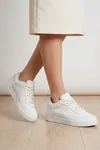 Düz Taban Unisex Cilt Rahat Tabanlı Günlük Spor Ayakkabı Sneaker 36 37 38 39 40 Numara
