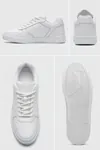 Düz Taban Unisex Cilt Rahat Tabanlı Günlük Spor Ayakkabı Sneaker 36 37 38 39 40 Numara