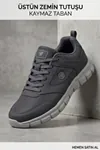 PureWalk Unisex Füme Kalın Tabanlı Spor Ayakkabı - Hafif Esnek Günlük Yürüyüş Sneaker Rahat Koşu ve Şehir Ayakkabısı