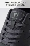PureWalk Unisex Füme Kalın Tabanlı Spor Ayakkabı - Hafif Esnek Günlük Yürüyüş Sneaker Rahat Koşu ve Şehir Ayakkabısı