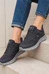 PureWalk Unisex Füme Kalın Tabanlı Spor Ayakkabı - Hafif Esnek Günlük Yürüyüş Sneaker Rahat Koşu ve Şehir Ayakkabısı