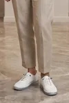FlexiGel Tam Ortopedik Jel Tabanlı Kadın Beyaz Loafer - Ultra Esnek Nefes Alabilir Hafif Günlük Anne Ayakkabısı