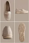 Aura Comfort – Ortopedik Tabanlı Işıltı Detaylı Kadın Krem Günlük Casual Loafer Ayakkabı