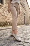 Odessa Comfort -  Ortopedik 4 Nokta Taban Destekli Nefes Alabilir Lazer Kesim Günlük Rahat Buz Rengi Kadın Casual Ayakkabı Hafif Yürüyüş Loafer