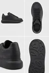 LiaQuenn - Rahat ve Hafif Yüksek Tabanlı Yürüyüş Günlük Spor Giy Çık Unisex Siyah Sneaker Ayakkabı